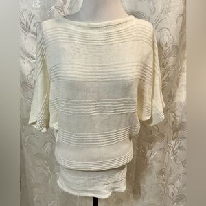 Ambiance White Short Sleeve Sweater